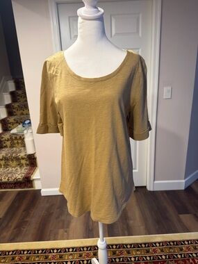 Talbots Metallic Scoop Neck Top
